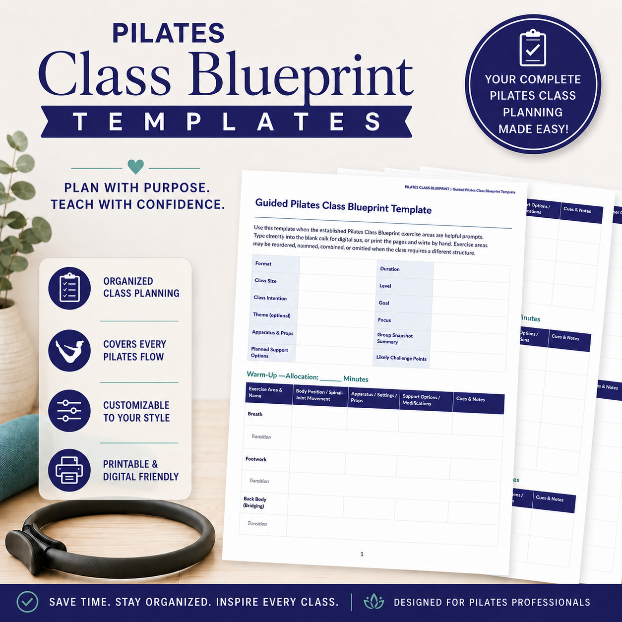 Pilates Class Blueprint Templates product thumbnail