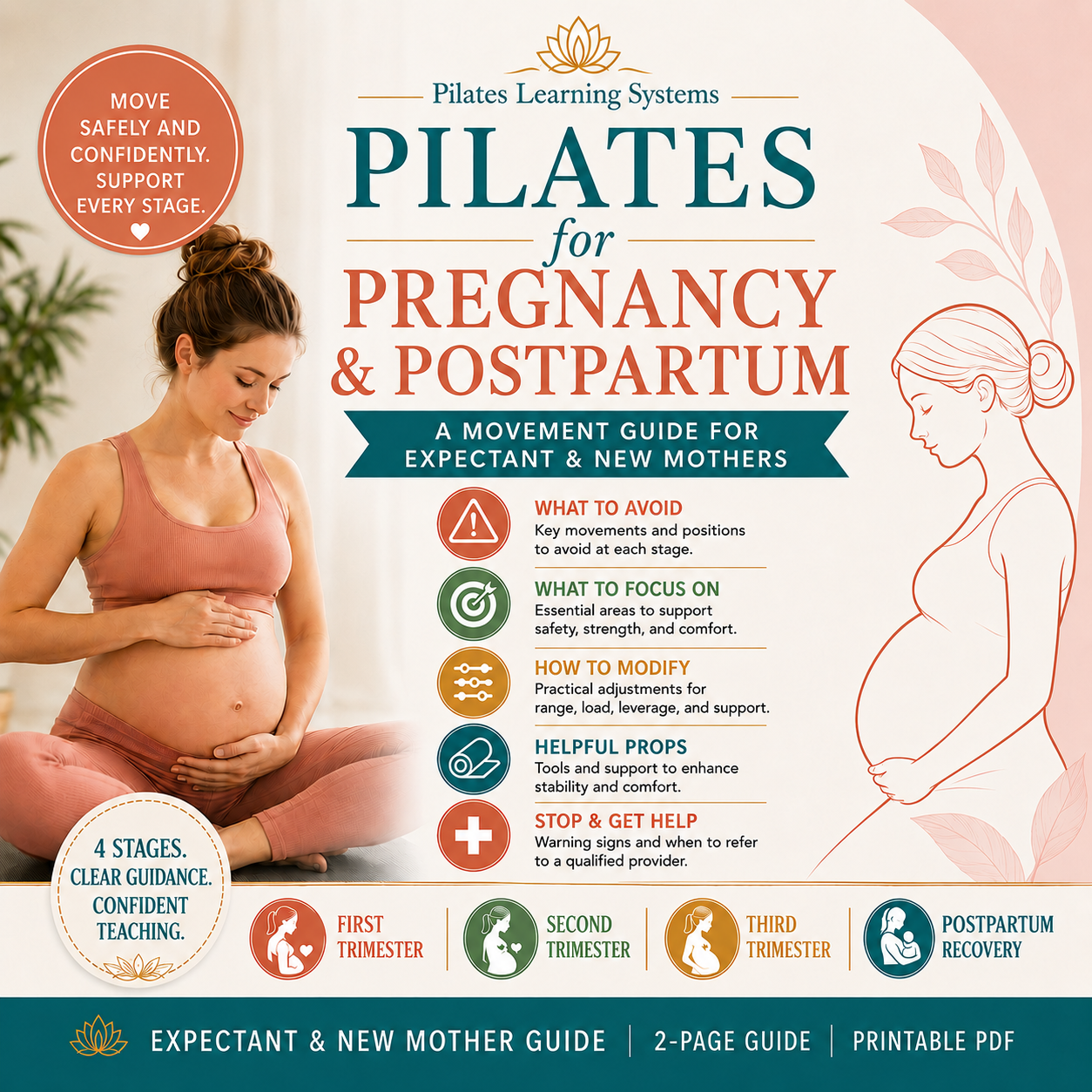 Pilates for Pregnancy and Postpartum movement guide for expectant and new mothers thumbnail