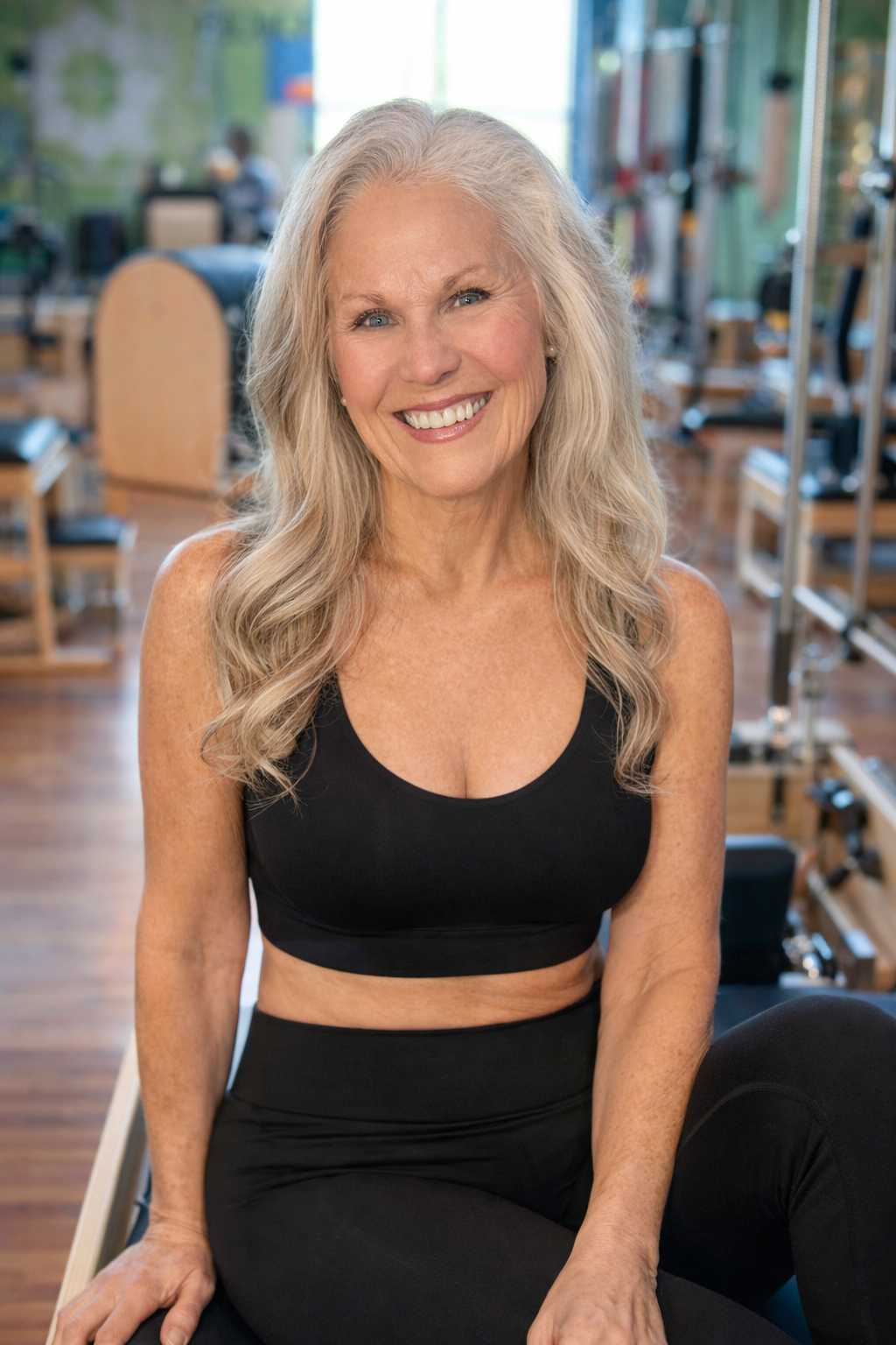 Pearl Dahmen in a Pilates studio